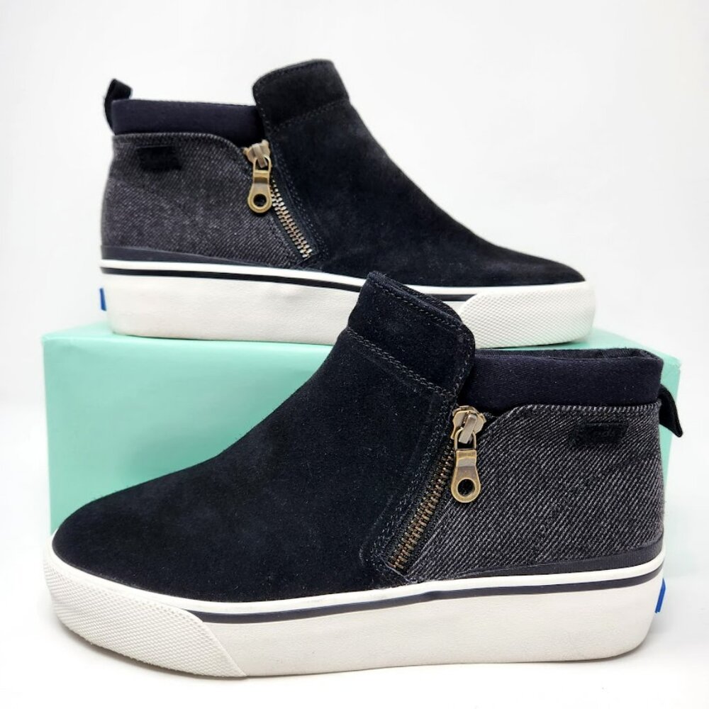 Keds Cooper Zip Suede Bootie Boots New Size 8 Black